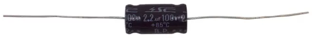 Bipolarni elko, 100V, ležeći 100µF, 18x39mm, F&T CAPACITORS, ATBI10110018039 — šifra 3332 | Kelco