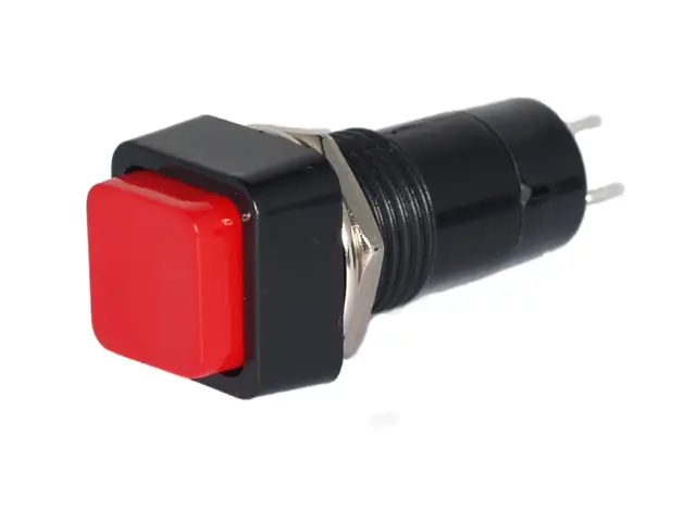 Taster, CRVENI, normal, 3A/125V, 12.4mm — šifra 4004 | Kelco
