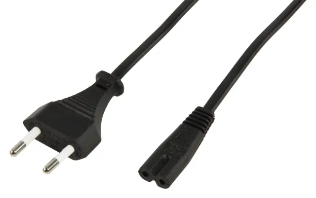 Kabl za napajanje, 2x0.75mm², EURO viljuška na C7, bakarni provodnik, 2.0m — šifra 5112 | Kelco