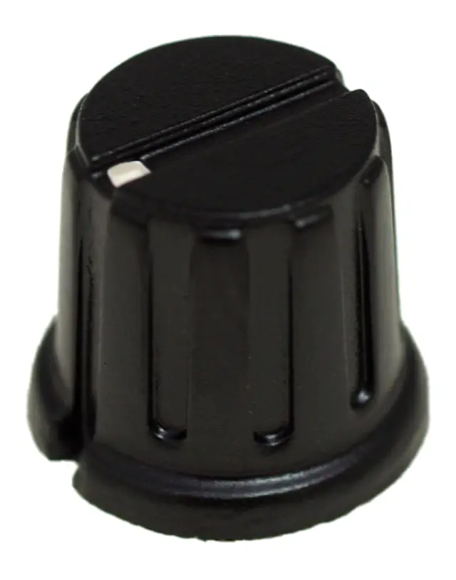 Dugme, plastično, 6mm osovina, r=15mm, h=14.5mm — šifra 5182 | Kelco