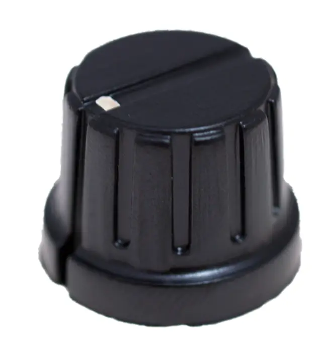 Dugme, plastično, 6mm osovina, r=20mm, h=15.5mm — šifra 5183 | Kelco