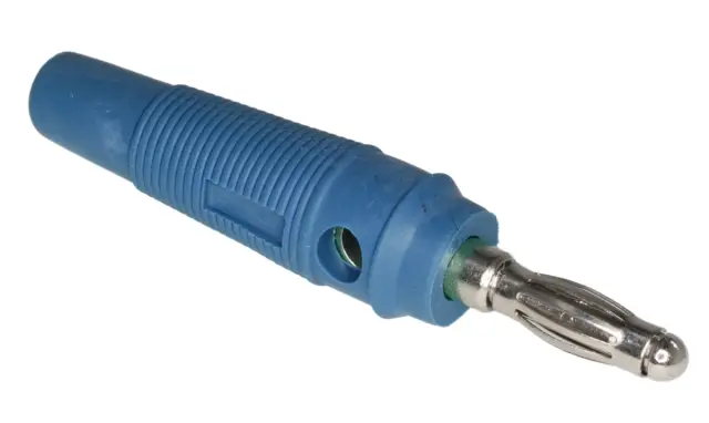 Banana LAB-1 plava, 4mm, gumena, vezivanje na vijak — šifra 5396 | Kelco