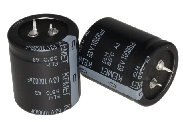 Elko, stojeći (RAD), 85°C, 10000µF, 63V, 35X50mm, RM10, Kemet, ELH109M063AT4AA — šifra 5779 | Kelco