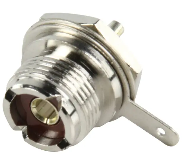 UHF SO 239 SH, ženski, na šraf, "bulk head" — šifra 5827 | Kelco