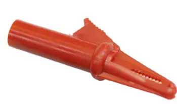 Krokodilka, plastična, 4mm, 50mm, crvena — šifra 6396 | Kelco
