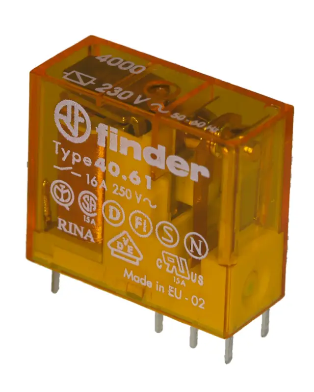 Relej, 1 X ON/OFF, SPDT, 16A, 230V AC, 28KΩ, Finder — šifra 6408 | Kelco