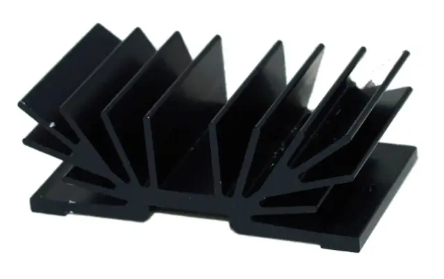 Hladnjak, aluminijum, TO220, 37.5mm, M3, crni — šifra 6453 | Kelco