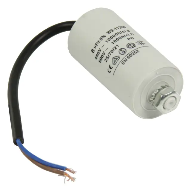 Kondenzator, 450V AC, 8µF sa kablom, 30x70mm — šifra 7070 | Kelco — slika 2