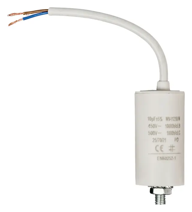 Kondenzator, 450V AC, 10µF sa kablom, 36X58mm — šifra 7071 | Kelco