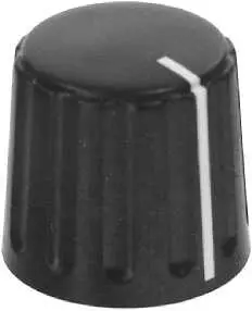 Dugme za potenciometar, 6mm, crno, 18.5X17.1mm — šifra 7267 | Kelco