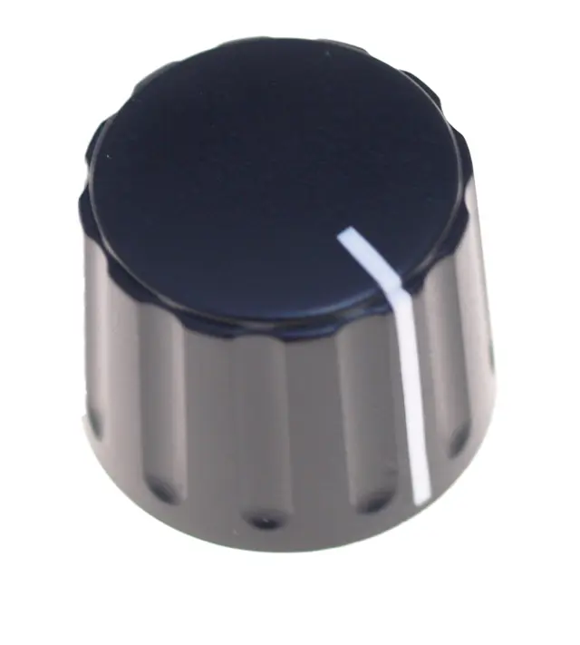 Dugme za potenciometar, 6mm, crno, 21.5X17.1mm — šifra 7270 | Kelco