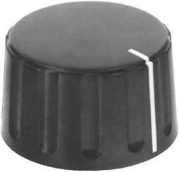 Dugme za potenciometar, 6mm, crno, 28.5X17.1mm — šifra 7271 | Kelco