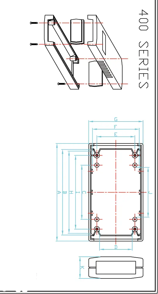 Kutija, ABS UL-94V0, siva, 150x80x30mm, IP54 — šifra 7634 | Kelco — slika 2