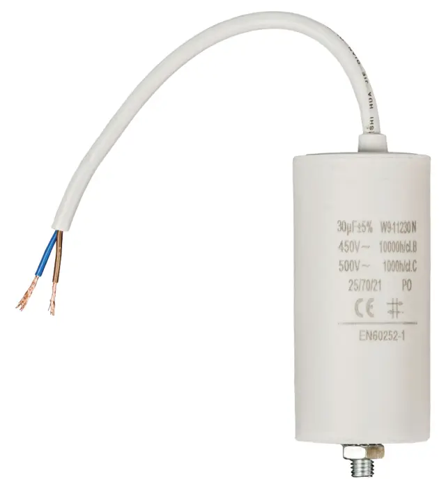 Kondenzator, 450V AC, 30µF sa kablom, 40x92mm — šifra 8336 | Kelco