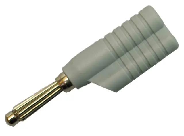 Banana BS4, siva, 30A/60V AC, CAT I, Schnepp GmbH, max. presek kabla: 2.5mm2 — šifra 8697 | Kelco