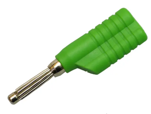 Banana BS4, zelena, 30A/60V AC, CAT I, Schnepp GmbH, max. presek kabla: 2.5mm2 — šifra 8698 | Kelco