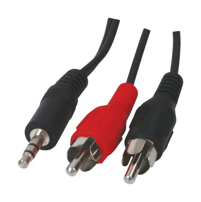 Kabl, Stereo 3.5mm muški na 2 X RCA muški, 5 metara — šifra 9052 | Kelco