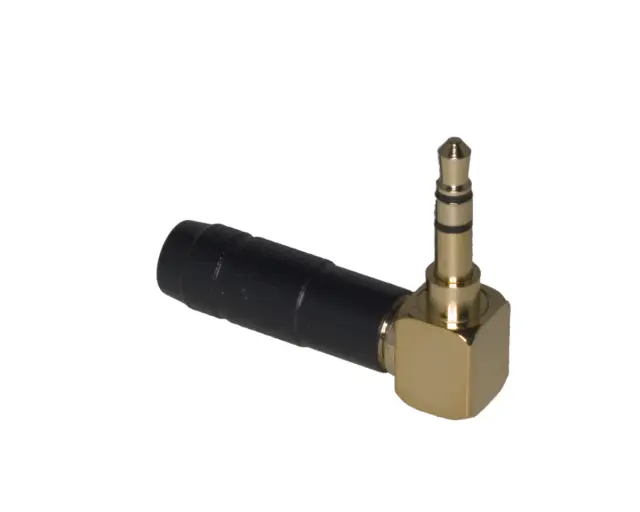 Muški, 3.5mm, stereo, metalni/pozlaćeni pod uglom od 90° — šifra 9058 | Kelco — slika 2