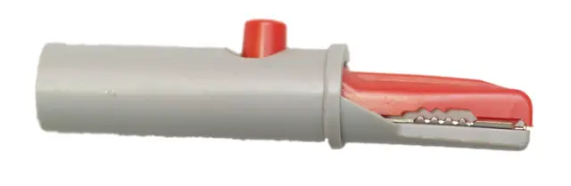 Krokodilka, AK10, Hirschman, crvena, 6A/60V DC — šifra 9630 | Kelco