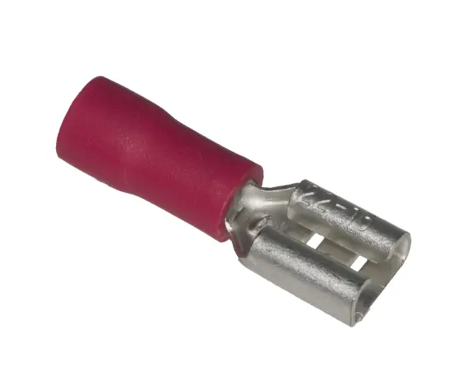 Flah utičnica za kabl, izolovana, crvena, 4.8x0.8mm² — šifra 9916 | Kelco