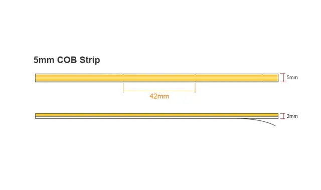 LED traka, COB strip flexible light strip, 12V, bela, 320 LED po metru, 6500K, 2 metra — šifra 23309 | Kelco — slika 2