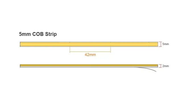 LED traka, COB strip flexible light strip, 12V, prirodno bela, 320 LED po metru, 4000K, 1 metar — šifra 23248 | Kelco — slika 2