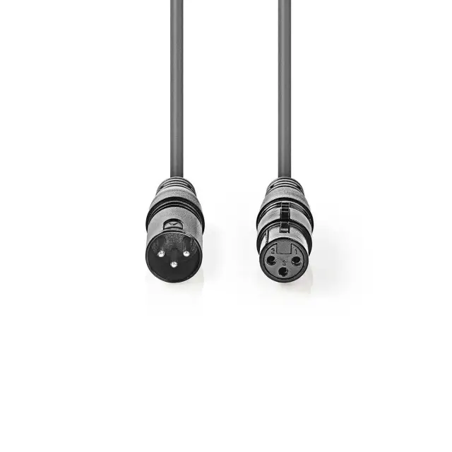 Balanced Audio Cable đ XLR 3-Pin Male đ XLR 3-Pin Female đ Nickel Plated đ 0.50 m đ Round đ PVC đ Da — šifra 23721 | Kelco — slika 2