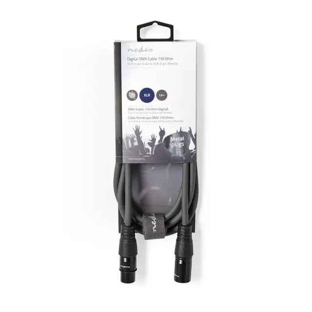 Balanced Audio Cable đ XLR 3-Pin Male đ XLR 3-Pin Female đ Nickel Plated đ 0.50 m đ Round đ PVC đ Da — šifra 23721 | Kelco — slika 3