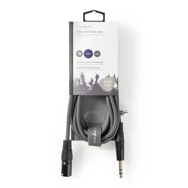 Balansirani audio kabl, 3 pin XLR muški na muški 6.35mm stereo, 1.5 metara — šifra 23545 | Kelco — slika 3