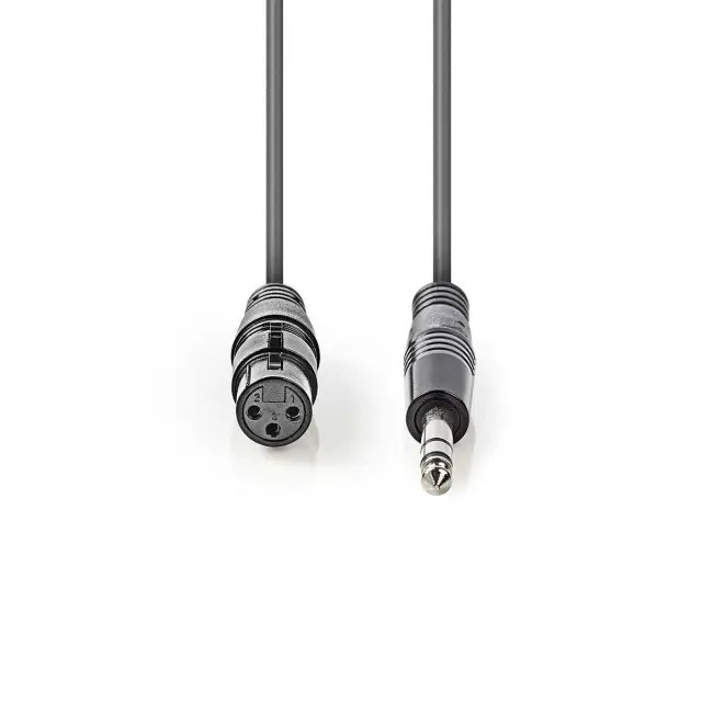 Balansirani audio kabl, 3 pin XLR ženski na muški 6.35mm stereo, 1.5 metar — šifra 22095 | Kelco — slika 2