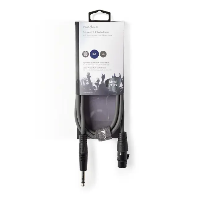 Balansirani audio kabl, 3 pin XLR ženski na muški 6.35mm stereo, 1.5 metar — šifra 22095 | Kelco — slika 3