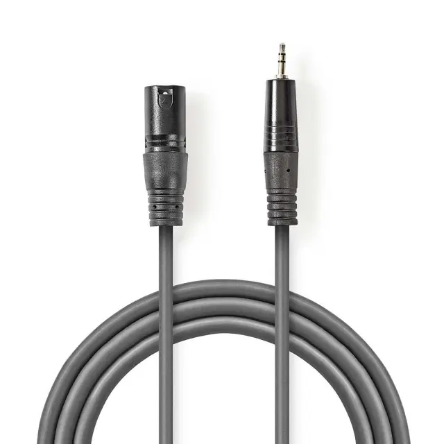 Balansirani audio kabl, 3 pin XLR muški na muški 3.5mm stereo, 3 metra — šifra 20437 | Kelco