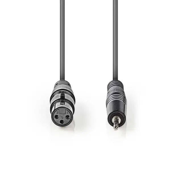Balansirani audio kabl, 3 pin XLR ženski na muški 3.5mm stereo, 1 metar — šifra 22735 | Kelco — slika 2