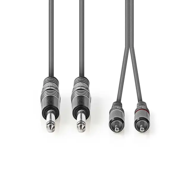 Kabl, audio, mono metalni muški 6.35mm na RCA muški metalni, CU, 1.5 metar — šifra 19383 | Kelco — slika 2