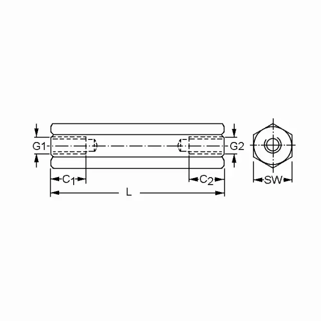 Distancer, M4, mesing, In-In, 15mm — šifra 13168 | Kelco — slika 2