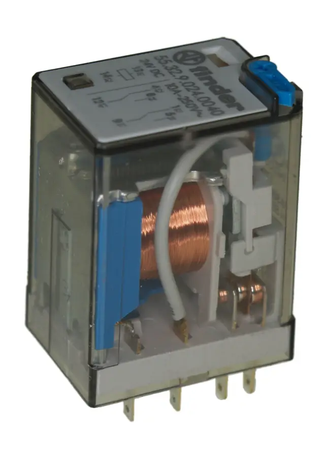 Relej, industrijski, 2 X ON, 10A, 24V DC, 600Ω, F5532 — šifra 7299 | Kelco