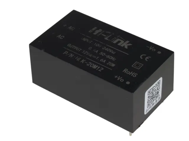 AC/DC konverter modul, HLK-20M12, Ulaz 90-240VAC, Izlaz 12V/1.67A, 20W — šifra 24033 | Kelco
