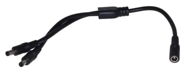 Kabl, dvožilni, razdelnik ženski DC 5.5 x 2.1mm na dva muška DC 5.5 x 2.1mm, dužine 50cm — šifra 21648 | Kelco