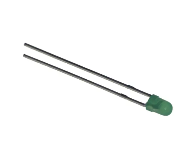 LED 3mm, Zelena, 525nm, — šifra 17540 | Kelco