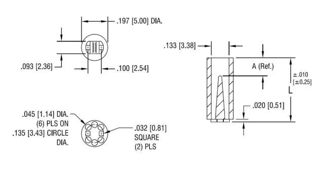Distancer za LE diode prečnika 3mm, visina distancera 3mm, — šifra 14960 | Kelco — slika 2