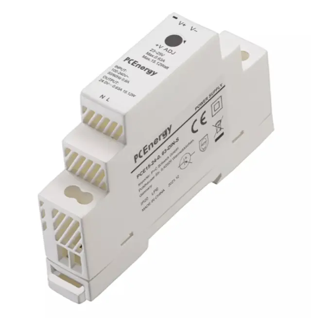 DIN RAIL POWER SUPPLY Slim Output:24VDC 0.63A 15W — šifra 21804 | Kelco