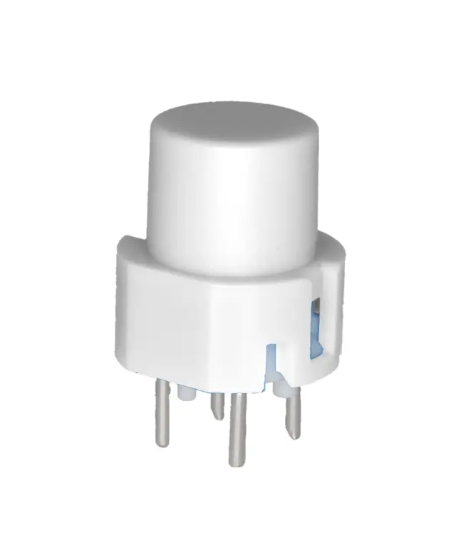 Taster, PCB montaža, beli, 10mA/35V DC — šifra 6841 | Kelco