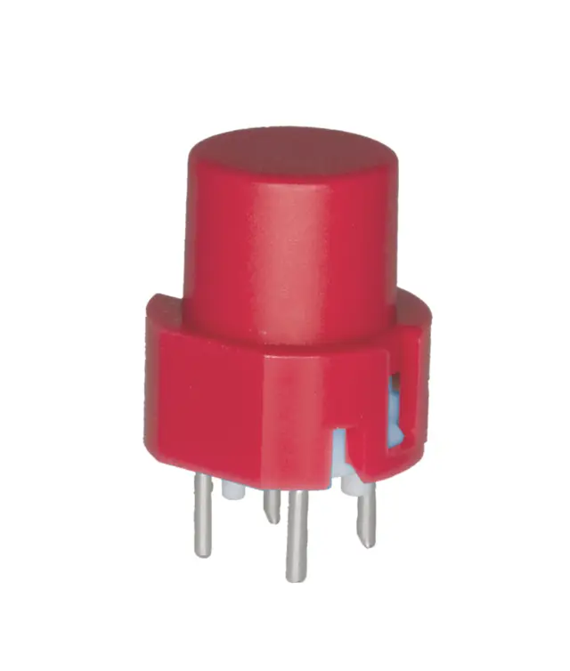 Taster, PCB montaža, crveni, 10mA/35V DC — šifra 6843 | Kelco