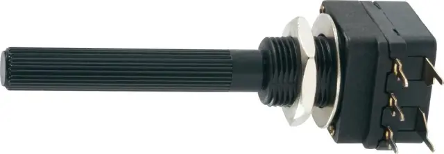 Potenciometar, LIN 500KΩ, Piher, sa prekidačem, 6mm — šifra 6594 | Kelco