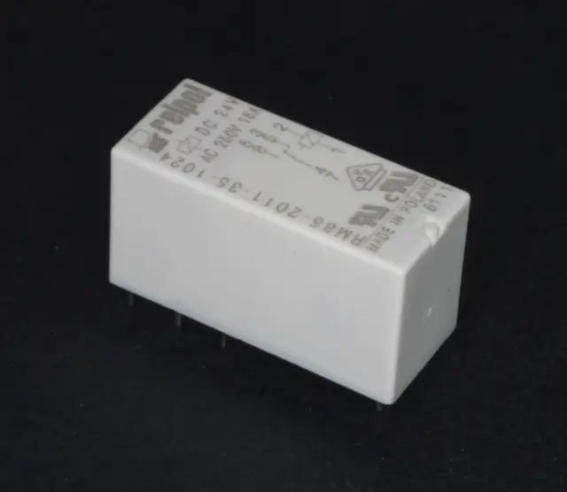 Relej, 1 X ON/OFF, SPDT, 16A, 12V, 380Ω, RM5mm, Relpol, RM85-2011-35-1012 — šifra 19689 | Kelco