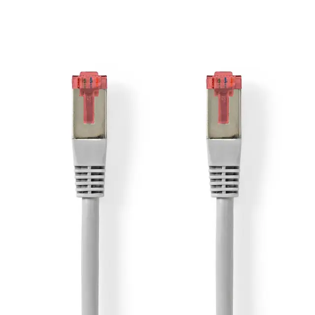 Kabl, mrežni, CAT6, SF/UTP, sivi, okrugli oklopljeni, PVC, 0.50 metara, 1000Mbit — šifra 23539 | Kelco