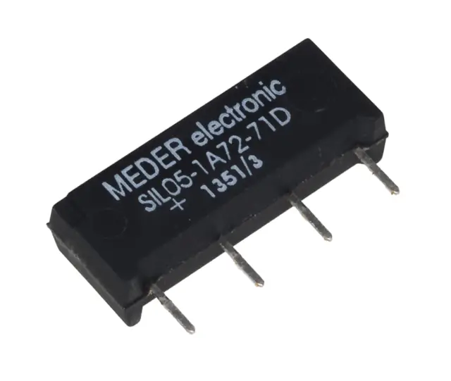 Relej, REED, 1 X ON, SPST, sa diodom, 1A, 5V, 500Ω, SIL kućište, Standex-Meder — šifra 11463 | Kelco