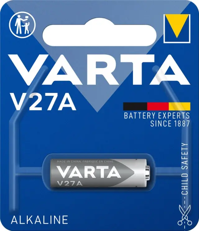 Varta Professional Electronics LR27/A27 (V27A) Battery, 1 pc. in blister, Sealed Blister - alkaline — šifra 24280 | Kelco