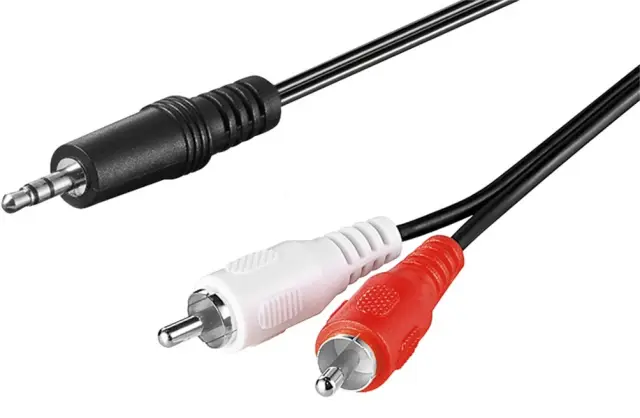 Kabl, Stereo 3.5mm muški na 2 X RCA muški, 3 metra, bakarni provodnik — šifra 24526 | Kelco
