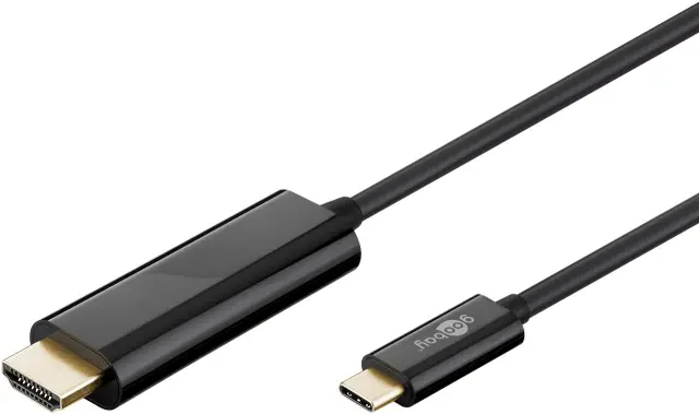 Kabl, adapter, USB-C 3.1 muški na HDMI muški, 1.8 metara, crni, 4K Ž 60 Hz — šifra 24530 | Kelco